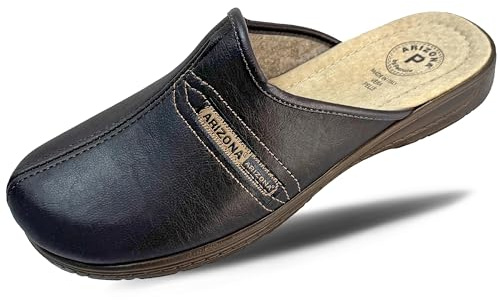 Generico Patrizia Azzi Linea Arizona 3805/3815 Pantofole Ciabatte Uomo Sottopiede in Pelle 100% Made in Italy