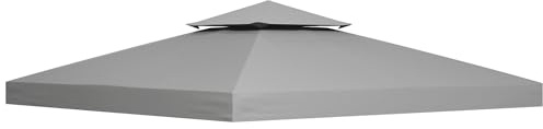 Outsunny 3 x 3(m) Gazebo Canopy Roof Replacement Top Cover Spare Part Light Grey (Top Cover Only)