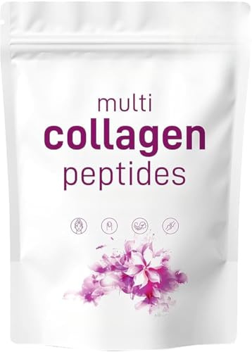 Multikollagenpeptider, pulver, biotin, hyaluronsyra och vitamin C | Osmaksatt | Keto & Paleo vänlig