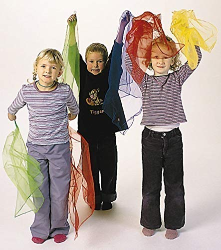 Jongliertuch Chiffon 4er Set Jonglieren Koordination Therapie Tuch Reha