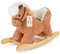 Bieco Plüsch Schaukeltier Pferd 60 cm | Kinder Schaukelstuhl mit Sicherheitsgurt | Baby Schaukel | Schaukel Kleinkind | Schaukeltier Baby Zimmer Schaukelwippe ab 9 Monate | Schaukelpferd Holz