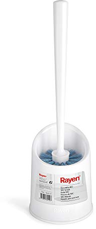 Rayen | Escobilla WC Blanco, Diseño Compacto y Exclusivo, Cerdas Largas y Densas, 37,5x11,5cm