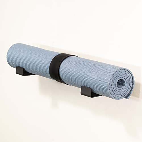 StoreYourBoard Estante de almacenamiento para esterilla de yoga, soporte de pared para rodillos de espuma, bandas de resistencia, accesorios de fitness, organizador de gimnasio en casa, soporta hasta