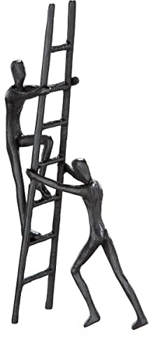 Casablanca Skulptur Teamwork, Deko Figur Braun, Metall Statue Wohnzimmer, Büro Dekoration H. 23,5 cm x B. 12 cm - Moderne Skulpturen, Eigenheim, Teamarbeit