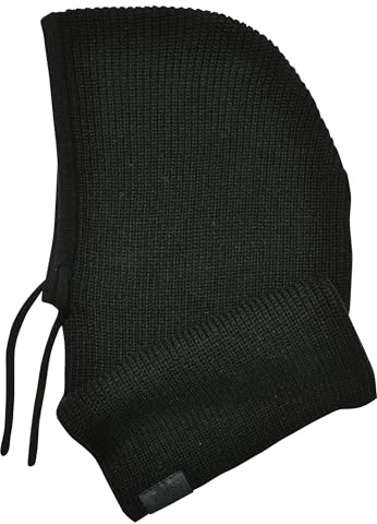 Urban Classics Unisex Heavy Knit Balaclava beanie mössa, svart, En Storlek