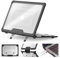 SEYMCY Case Compatible with MacBook Air 13 inch Case M1 2020 2018, Anti-Scratching Protective Hard Shell Cover with Foldable Stand (A2337 A2179 A1932), Black
