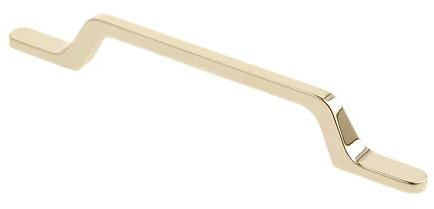 GTV - Maniglia per mobili FLAVIO – Maniglie per mobili – Distanza tra i fori 128 mm – Zama – Ottone