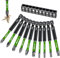 Schrauber Bit Set, 70mm Langer Schraubendreher Bit Set 10 Stück Bitsatz Mit Starkem Magnetkopf, S2 1/4 Sechskantschaft Phosphid Schwarz Torx Bit Set für Bohrhammer, Bohrmaschine, Elektroschrauber