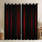 Homemissing Rot Schwarz Gestreift Fenstervorhang 183x117cm Kinder Abstrakte Ombre Blickdichte Vorhänge für Jungen Mädchen Modern Mode Vorhänge Geometrisch Stripes Vorhänge Gardinen Dekor Vorhänge