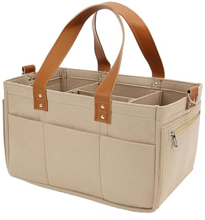 Windel-Caddy-Organizer – Windel-Organizer-Korb, tragbare Windel-Wickeltasche | Wiederverwendbarer Organizer aus Filz mit großem Fassungsvermögen für Auto und Kinderzimmer, multifunktionaler Babywindel
