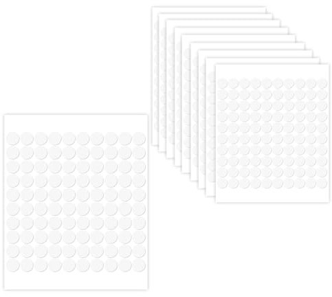 1000 Piezas Transparente Adhesivo Redondo, 6mm Puntos Adhesivos Doble Cara, Adhesivo Removible Cinta Multipropósito para Decoraciones de Fiesta, Arte de Bricolaje, Decoración del Hogar