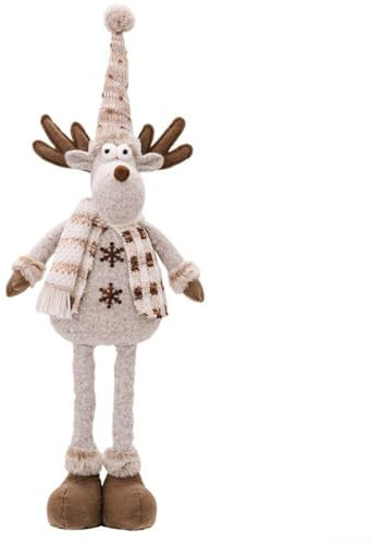 Zilimontt Figuras de decoración de Navidad, muñeco de nieve extensible de Papá Noel, figuras de reno, figura telescópica decorativa festiva para decoración del hogar, decoración colgante de árbol de