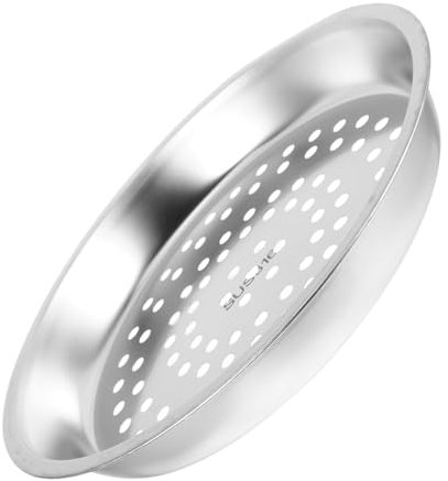 OFFSCH Plateau Vapeur en Acier Inoxydable 28 Cm pour Wok Insert de Cuisson Vapeur Épaissi et Approfondi pour Petits Pains Boulettes Légumes Fruits de Mer Ustensile Cuisine Polyvalent pour Chinois