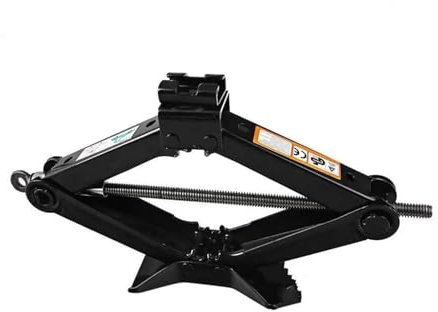 XFYESL cavalletti Auto Cric Trolley per Auto con Manovella, 2 Tonnellate per Auto, SUV, Monovolume Piccoli Camion, Altezza di Sollevamento 105-385 mm, Nero Sollevatore