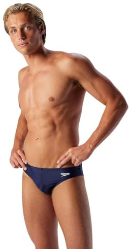 Speedo Men's Solar Brief | Summer Style | Beach Wear | 5cm Coverage Swimwear, Navy, 38