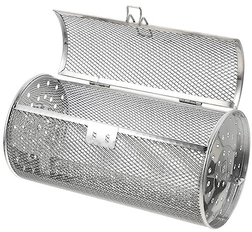 TOGEVAL Cage à Rôtir Acier Inoxydable pour Friteuse à Air Et Four Panier Rotatif pour Viandes Et Fruits Secs Accessoire De Barbecue Et Cuisine