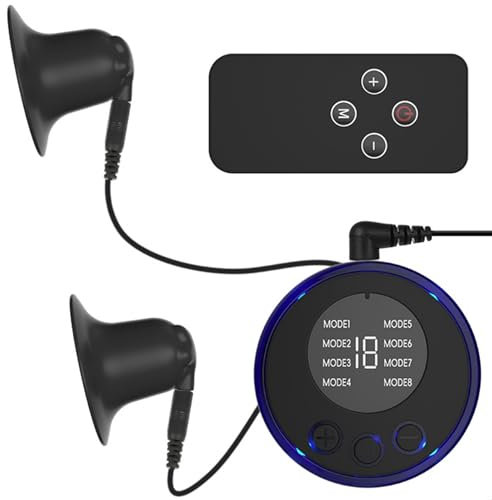 Ensemble de ventouses pour tétons Nippelsauger pompe à succion extra puissante les 8 modes 19 niveaux d’intensité télécommande appareil massage agrandissement des seins stimulateur SM femmes