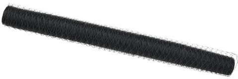 vidaXL Cerca Hexagonal Gris 1.2 x 50m de Acero Duradero con Recubrimiento de PVC para Jardín Exterior, Cerco para Paisaje y Decoración, Barrera Moderna de Privacidad, Malla Texturizada Funcional, Se