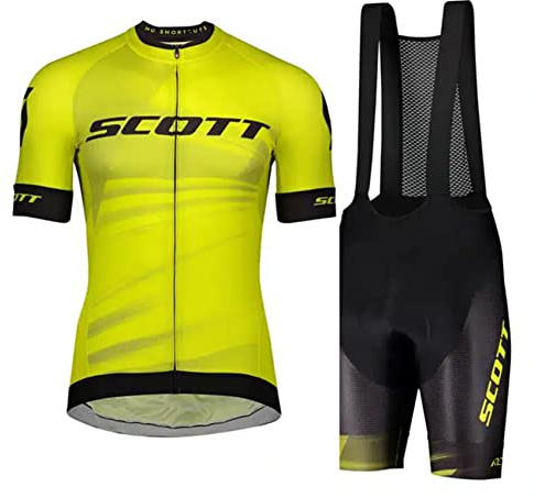 Fenovel Maillot Ciclismo Hombre Verano Conjunto Ropa MTB Pro Camiseta Bici Manga Corto y Culotte Almohadilla de Gel 19D