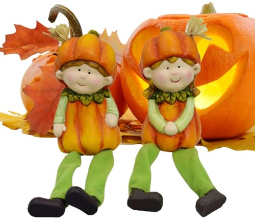 Utomhus Trädsstatyer Väderbeständig Skulptur för Höst, Skörd och Halloween