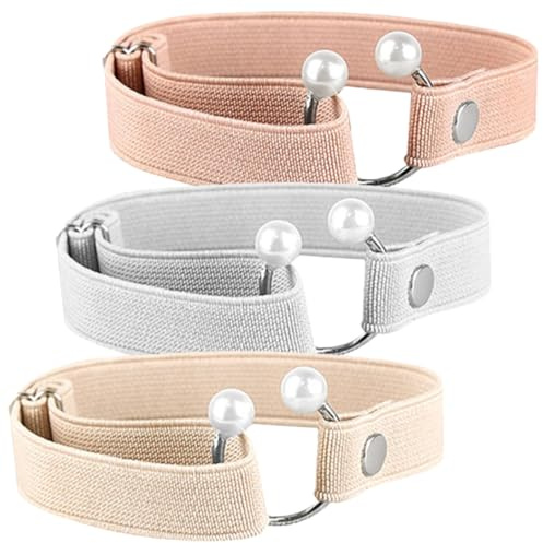 SUPVOX Cinturini per Tallone da Donna Decorazione Perle, Set 3 Pezzi Regolabili per Tacchi Alti, Accessori Sostituibili Antiscivolo per Uso Quotidiano Colore Casuale