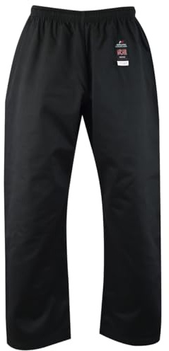 Malino Pantalon de Karaté pour Hommes Arts Martiaux Pantalon 7oz Poly-Coton Noir Taille 160