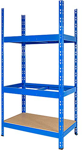 BRB Reifenregal mit 2 Reifenebenen, 1 Ablageebene, Stecksystem, BxTxH 800x500x1600 mm, für Reifen bis Ø 680 mm