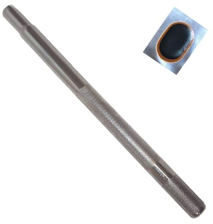 Fahrrad Kerzensattelstütze Sattelstütze Stahl geriffelt Ø 25,0 mm / 400 mm inkl. 1 Schlauchflicken