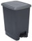 Sundis Flat Bin, Mülleimer 30l mit Pedal,aus recyceltem Kunststoff, rechteckig, mit Henkeln zum Aufhängen und Verstecken der Tasche, schwarz und anthrazit, für Küche, Büro, Waschküche, Garage
