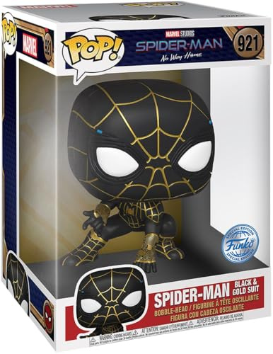 Funko Pop! Jumbo: SM: Spider-Man Black & Gold Suit - Spider-man - Collectable Vinyl Figure - Gift Idea - Official Merchandise - Toys for Kids & Adults - Movies Fans - Model Figure for Collectors