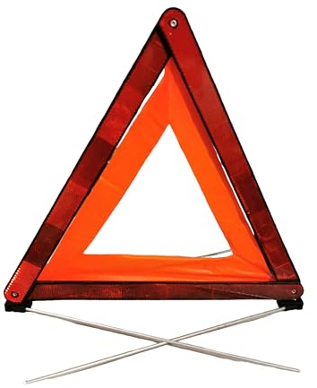 LudwigLacke Warndreieck für Fahrzeuge, Zwei-Wege-Warndreieck, für Autos, LKW, Busse, Motorräder, Quads, Schneemobile