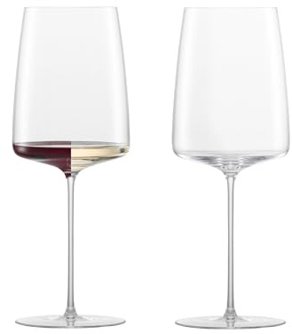 ZWIESEL GLAS Simplify Bordeaux Wine Glass (Set of 2), Hand-Blown Wine Glasses for White and Red WIne, High-Quality Tritan Crystal Glasses (19 Ounce)