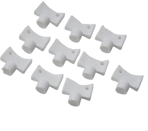 HanOaki 10 chiavi di spurgo per termosifoni, chiave per valvola di sfiato dell'aria in plastica da 5 mm, set di strumenti per lo spurgo dell'impianto idraulico bianco