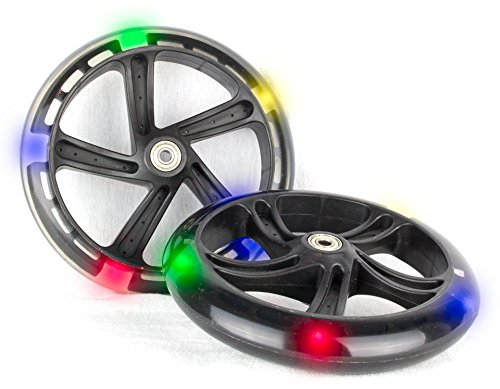 Hepros Leuchträder 200mm Ersatzräder für Cityroller 5 LED - 2 Stück