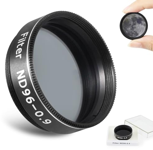 Astromania 1.25 Moon Telescope Eyepiece Color Filter ND96-0.9, Neutral Density, Metal