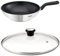 Tefal Comfort Max Stainless Steel Non-stick Wok, 28 cm - Silver & Compatible Glass Lid, 28 cm - Transparent
