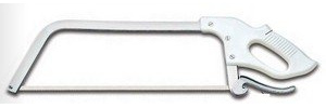 Scie américaine lame acier inox 50 cm manche polycarbonate blanc