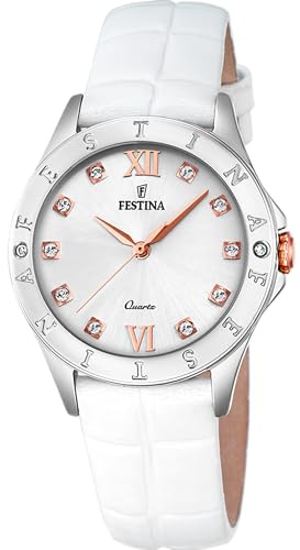Festina Montre Femme Analogique en Cuir - Mouvement à Quartz - Montre Élégante pour Femme - Style Vintage - Étanche 5 ATM - F16929 - Special Prices