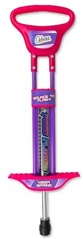 OzBozz Go Light Up Pogo Stick – Pink – Great, Kid Sized 89 cm Tall