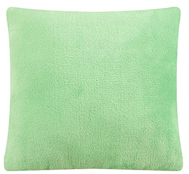 Mixibaby Kissenbezug Dekokissen Kissenhülle Kissen Bezug Sofakissen Plüsch Flanell 40X40, Farbe:Apfelgrün