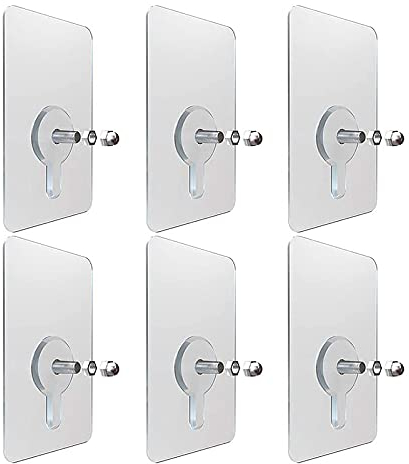 Yicare Kleber Haken, klebepads ?Befestigen ohne Bohren,Schrauben Aufkleber Bis 10 kg Belastung (10MM Schraubstange)