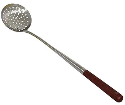 Langer stabiler Schaumlöffel 50 cm lang, Ø 11,5 cm Holz-Griff Schaumkelle Suppenkelle