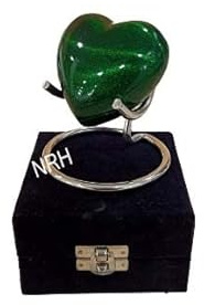 Urne funéraire cœur Vert avec Support et boîte Haut de Gamme – Petite urne Verte pour Cendres – Honorez Votre Bien-aimé