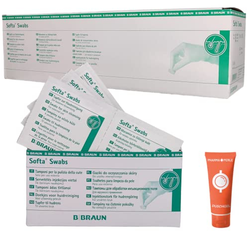 ALKOHOLTUPFER Softa Swabs I AlcoPads I Sparpaket 1000 Stück einzeln verpackt I für eine gründliche Desinfektion und Reinigung I mit gratis give-away von PharmaPerle