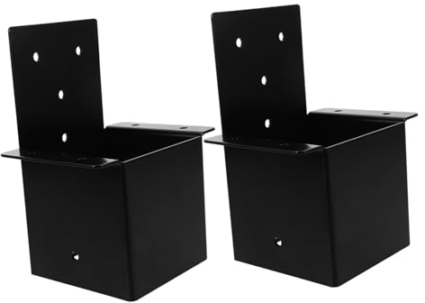 PartyKindom 2 Piezas Soporte De Pabellón para Postes De Conector para Barandilla De Terraza Base Metálica para Cenador y Patio Soporte para Postes De Pérgola