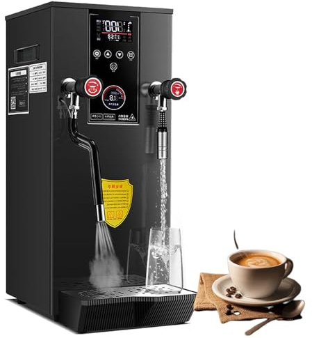 Montalatte, elettrico commerciale e vaporizzatore, macchina per caffè espresso da 2500 W con display a LED, ideale per bar e sale da tè