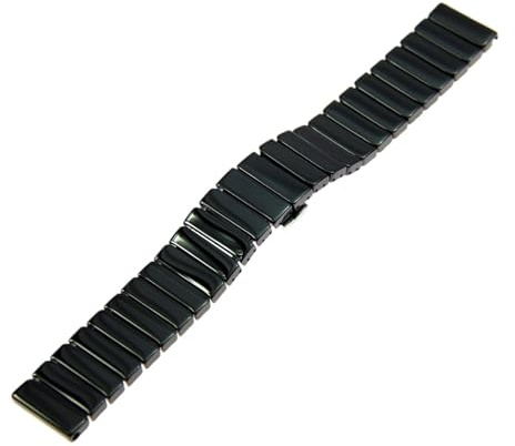 Keramiskt klockband med snabbkoppling Svart Vit Universalrem for män kvinnor 16 mm 18 mm 20 mm 22 mm