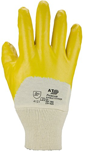 ASATEX Nitril-Handschuh 03400P, gelb, Gr. 9 (12 Paar)