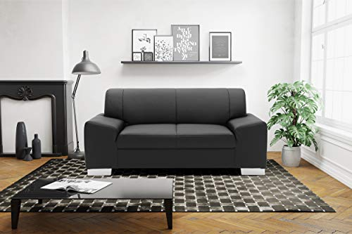 DOMO. collection Sofa Alisson, 2er Couch, 2-Sitzer, 2er Garnitur, Polstergarnitur 164 x 83 x 75 cm (BxTxH), in schwarz