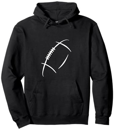 American Football Silhouette Football Pullover Hoodie